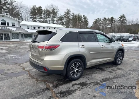 2016 Toyota Highlander Xle V6 из США, поврежденный, VIN 5TDJKRFH3GS263090